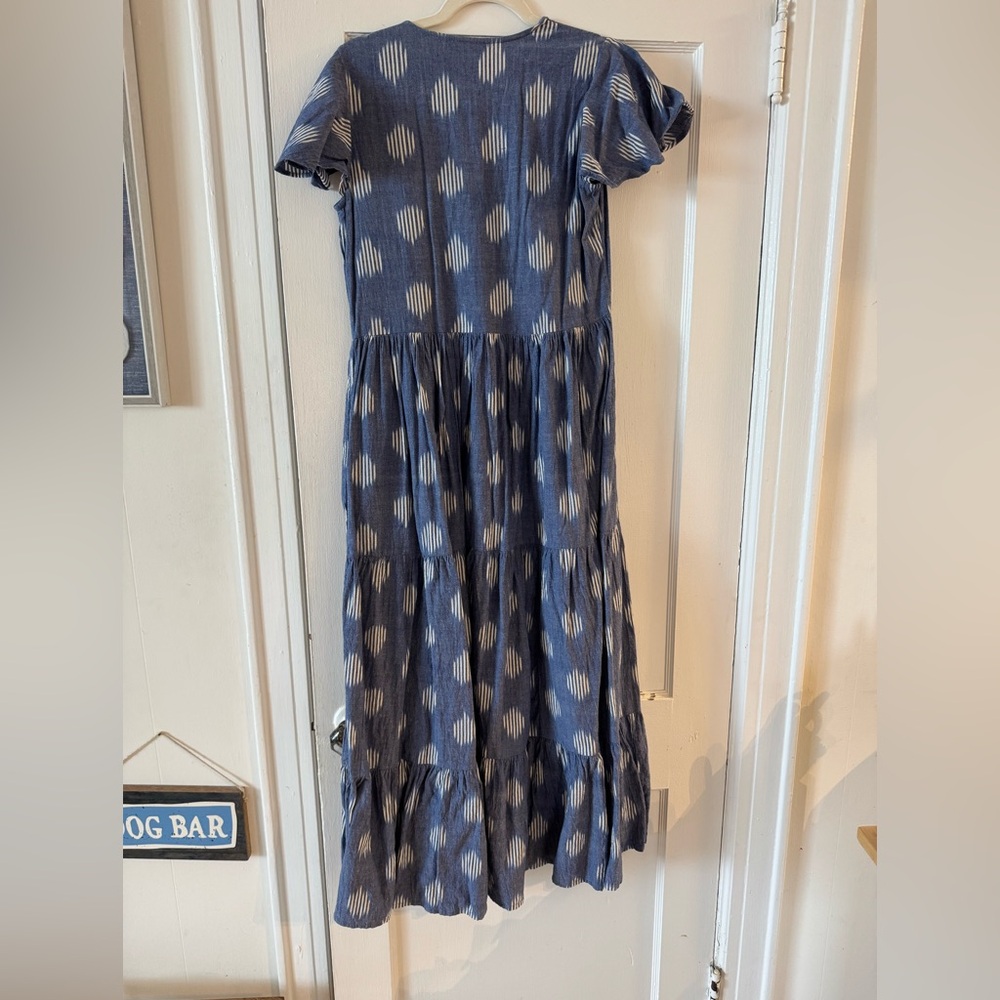 OLIPHANT Chatham Blue V-Neck Maxi Dress - Picture 7 of 7